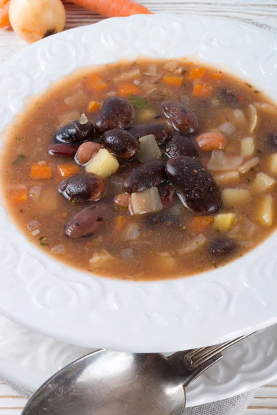 Scharfe Bohnensuppe — Stockfoto