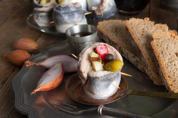 Rollmops - pickled herring fillets