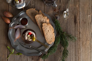 rollmops - salamura ringa balığı filetosu
