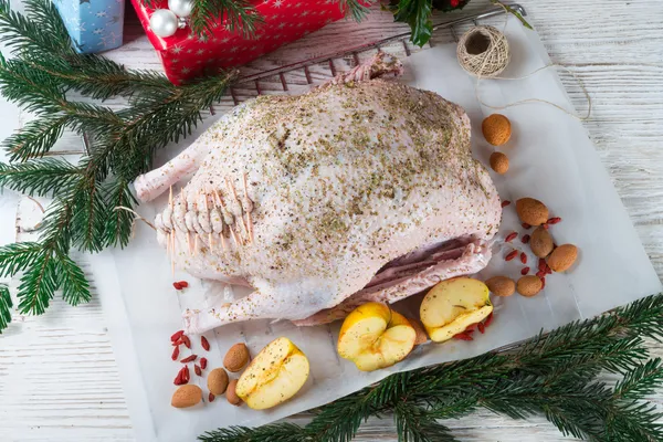 Goose before roasting — Stock Photo, Image