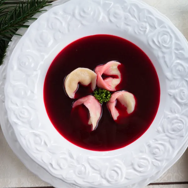 Borsch köfte ile — Stok fotoğraf