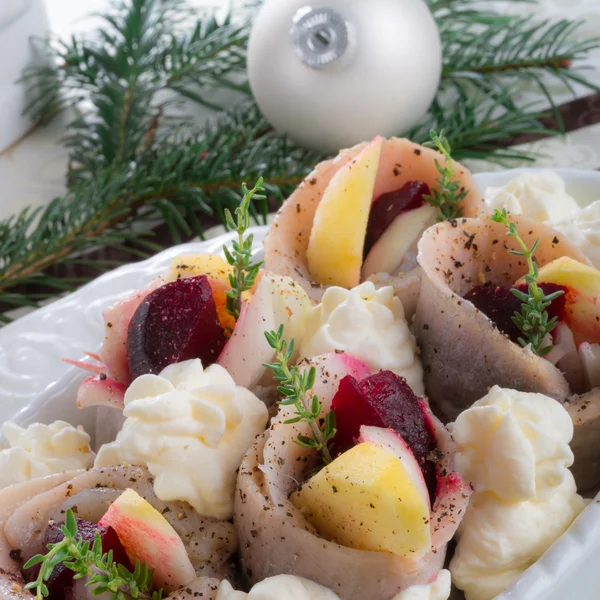 Herring with beets — Stock Photo, Image