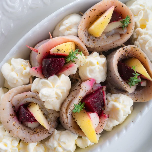 Herring with beets — Stock Photo, Image