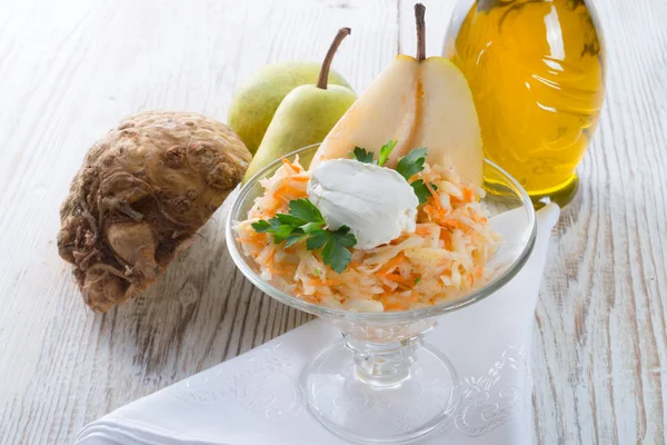 Celery salad with pear — Stock Photo, Image