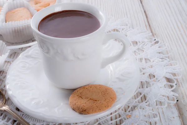 Gorąca czekolada z cookie — Zdjęcie stockowe