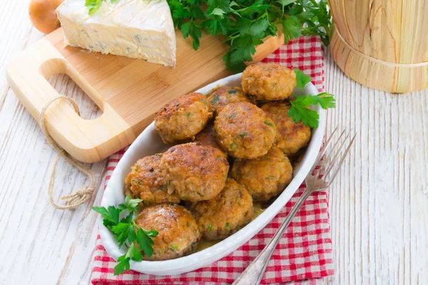 Rissole with mould cheese and parsley — Stock Photo, Image