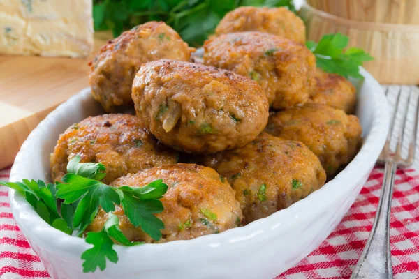 Rissole with mould cheese and parsley — Stock Photo, Image