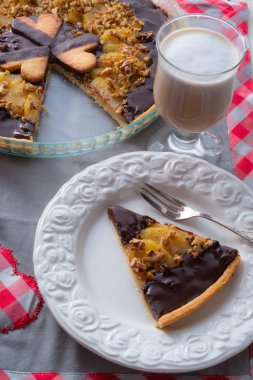 Armut çikolatalı tart