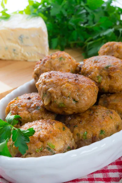 Rissole with mould cheese and parsley — Stock Photo, Image