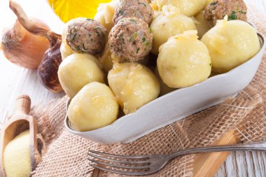 dumplings with meatball