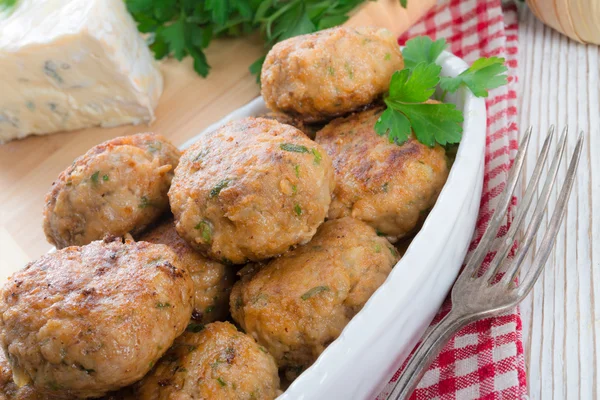 Rissole with mould cheese and parsley — Stock Photo, Image