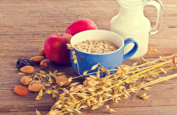 Dry muesli mix - vintage style — Stock Photo, Image