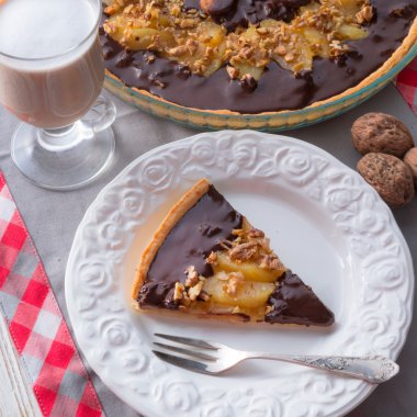 Armut çikolatalı tart