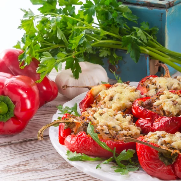 Paprika with rice fullly — Stock Photo, Image