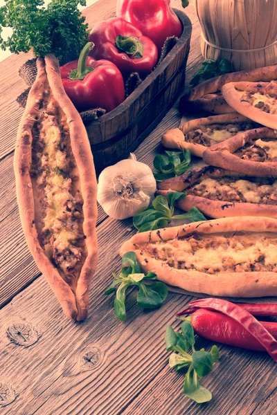 Home-baked pide — Stock Photo, Image