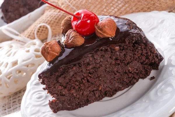 Gâteau aux noix au chocolat — Photo