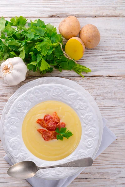 Potato cream soup — Stock Photo, Image