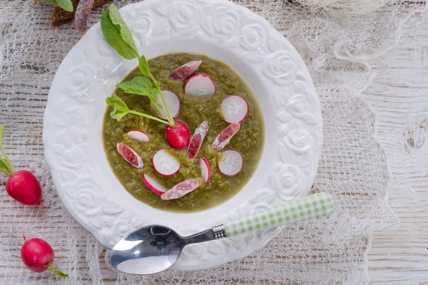 Yeşil turp çorbası — Stok fotoğraf