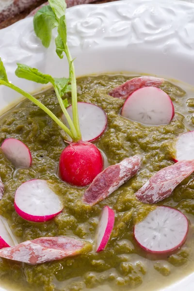 Green radish soup — Stock Photo, Image
