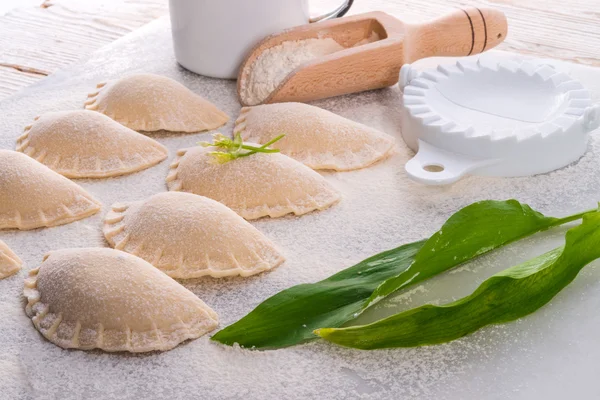 Dumplings med ramslök — Stockfoto