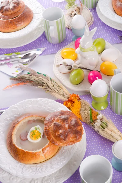 Sour rye soup — Stock Image Sour rye soup Stock Photo