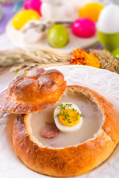 Saure Roggensuppe — Stockfoto