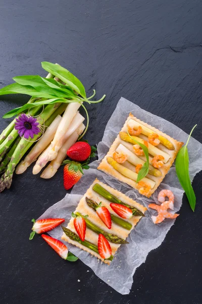Tarte di asparagi — Foto Stock