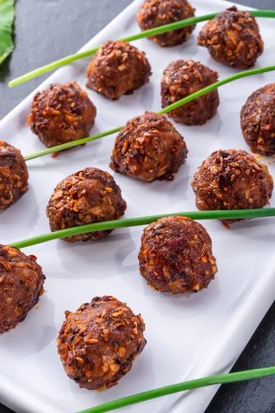 Spicy meatballs — Stock Photo, Image