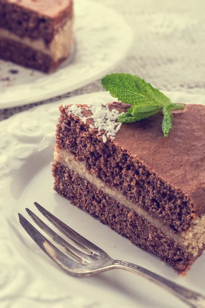 Torta al cioccolato — Foto Stock