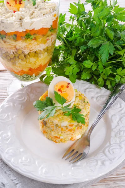 Polish vegetable salad — Stock Photo, Image
