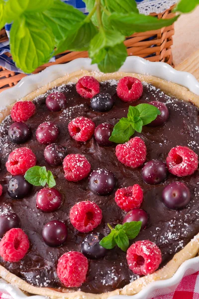 Chocolate tartelette — Stock Photo, Image