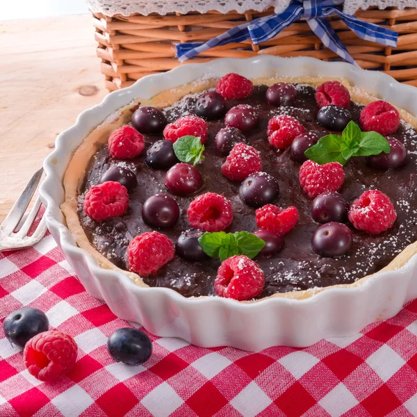 Chocolate tartelette — Stock Photo, Image