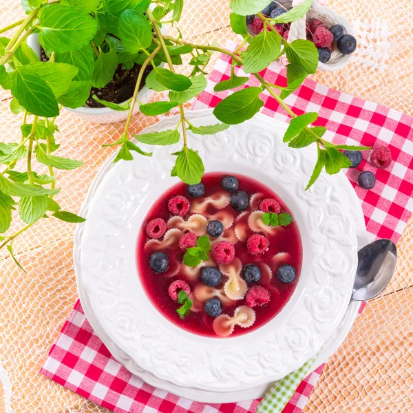 Cold fruit soup — Stock Photo, Image