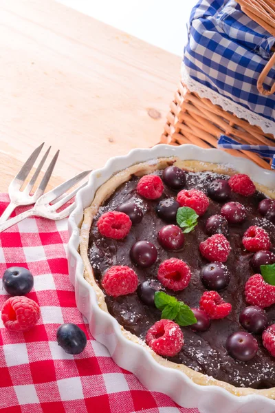 Chocolate tartelette — Stock Photo, Image