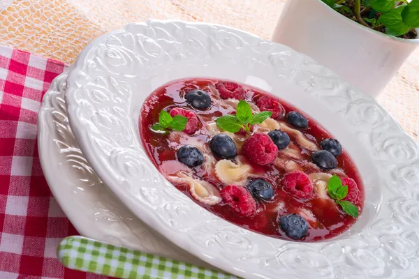 Cold fruit soup — Stock Photo, Image