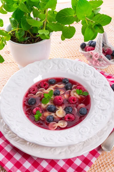 Zuppa di frutta fredda — Foto Stock