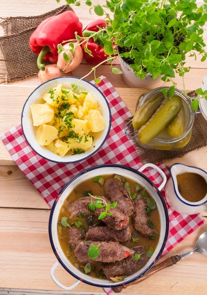 Carne de vită rouladen — Fotografie, imagine de stoc