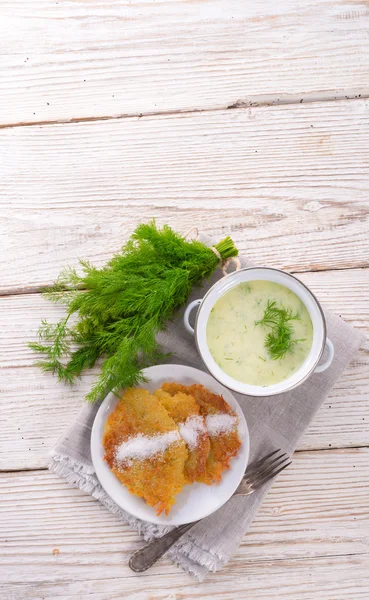 Dill soup — Stock Photo, Image