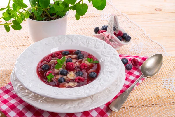 Cold fruit soup — Stock Photo, Image