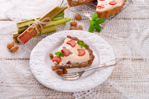 Bolo de ruibarbo — Fotografia de Stock