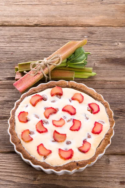 Rhubarb tart — Stock Photo, Image