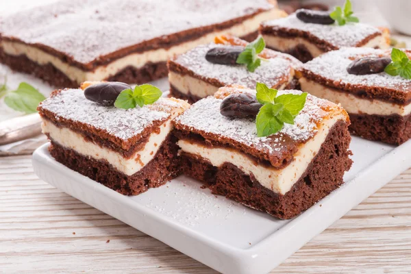 Chocolate cheese cake — Stock Photo, Image