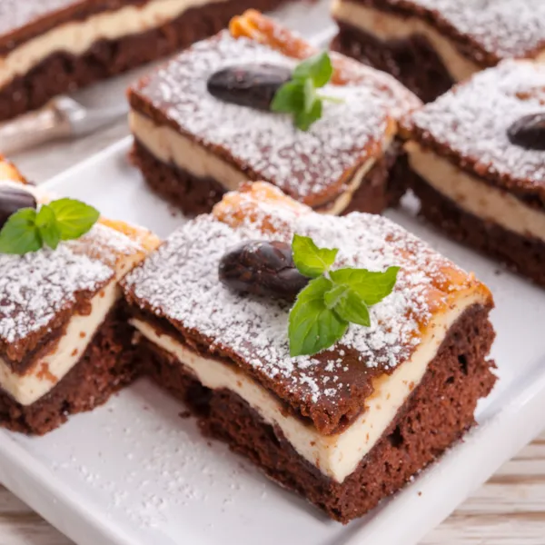 Chocolate cheese cake — Stock Photo, Image