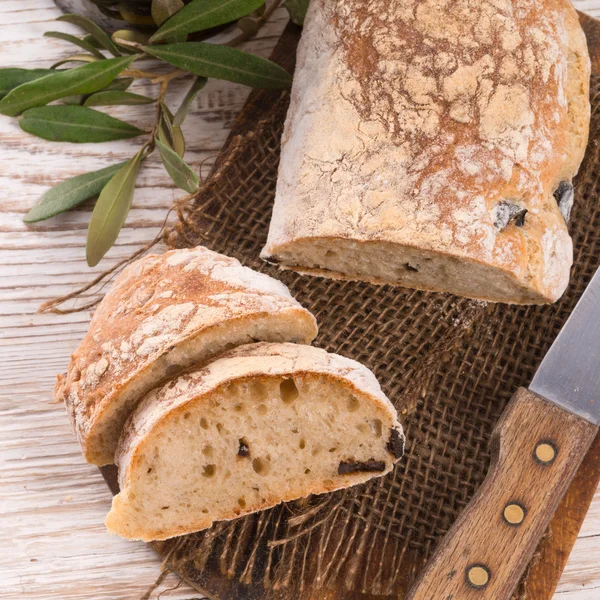 Hemmagjord olivciabatta — Stockfoto