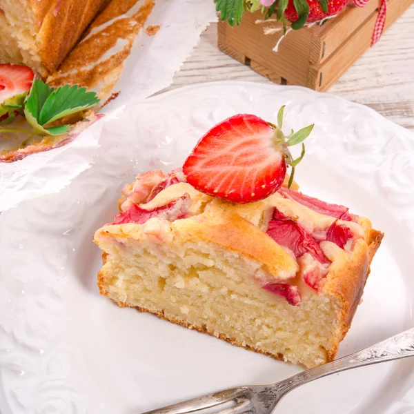 草莓蛋糕 — 图库照片