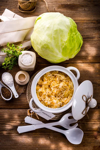 Homemade sauerkraut — Stock Image Homemade sauerkraut Stock Photo