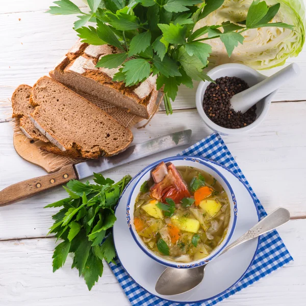 Cabbage stew with meat — Stock Photo, Image