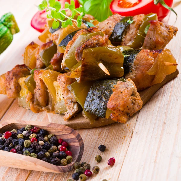 Gegrilde kebab — Stockfoto