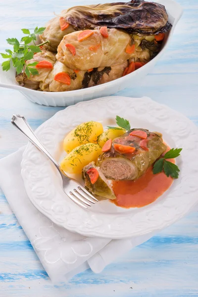 Rollos de col al horno — Foto de Stock