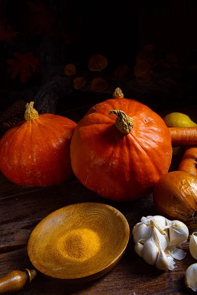 Pumpkin Soup Delicious Ingredients — Stock Photo, Image